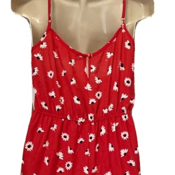 White Daisies Y2K Cherry Red Jumpsuit size S Palazzo Pants - Picture 4 of 8